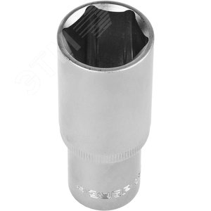 Головка торцовая ''Мастер'' (1/2''), удлиненная, Cr-V, FLANK, хроматированное покрытие, 24мм