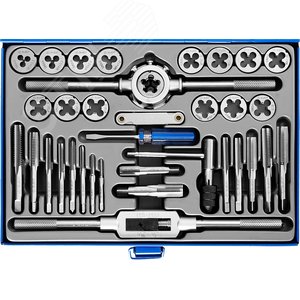 Набор метчиков и плашек, сталь Р6М5 35 предметов