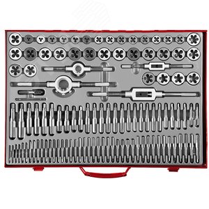 Набор метчиков и плашек, сталь 9ХС 110 предметов