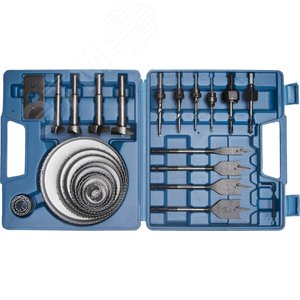 Набор коронок по дереву и сверл 28 предметов