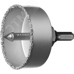 Коронка-чашка ''Профессионал'' c карбид-вольфрамовым нанесением, 67 мм, высота 25 мм, в сборе с державкой и сверлом