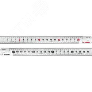 Линейка Про-20, усиленная нержавеющая 0.20 м, Профессионал - ЗУБР