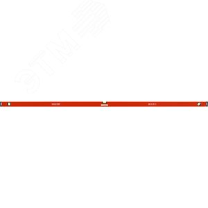 Уровень коробчатый, крашеный, 3 ампулы, фрезерованная базовая поверхность, 200 см