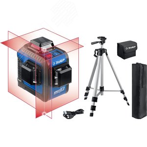 Нивелир лазерный Крест 3D, N2, 20 - 70 м, Профессионал - ЗУБР