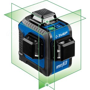 Зеленый нивелир лазерный КРЕСТ 3D - ЗУБР