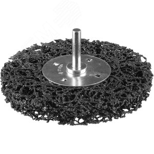 Щетка дисковая для дрели, нейлоновая проволока с абразивным покрытием, с открытой агрессивной структурой, 75мм ''Профессионал''. - ЗУБР