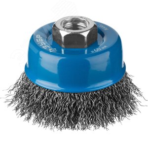 Щетка чашечная для УШМ, витая стальная проволока 0,3мм, 60ммхМ14 ''Профессионал''.