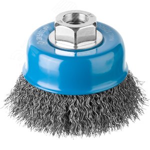 Щетка чашечная для УШМ, витая стальная проволока 0,3мм, 75ммхМ14 ''Профессионал''.