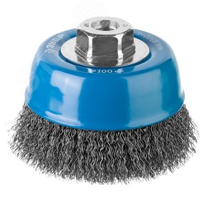 Щетка чашечная для УШМ, витая стальная проволока 0,3мм, 100ммхМ14 ''Профессионал''.