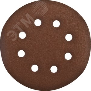 Круг шлифовальный ''СТАНДАРТ'' из абразивной бумаги на велкро основе, 6 отв., Р240, 150мм, 5шт
