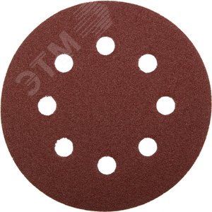 Круг шлифовальный ''Мастер'' универсальный, из абразивной бумаги на велкро основе, 8 отверстий, Р60, 125мм, 5шт
