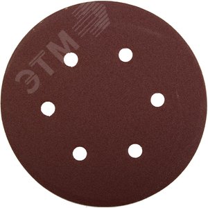 Круг шлифовальный ''Мастер'' универсальный, из абразивной бумаги на велкро основе, 6 отверстий, Р100, 150мм, 5шт