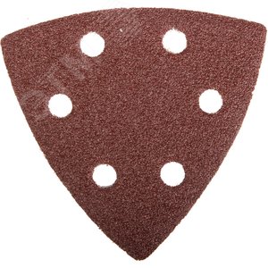 Треугольник шлифовальный ''Мастер'' универсальный на велкро основе, 6 отверстий, Р80, 93х93х93мм, 5шт