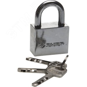 Замок ''Мастер'' навесной, стальной корпус, закаленная дужка, 40мм