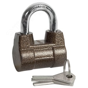 Замок навесной ''Мастер'' облегченный, дисковый механизм секрета, ключ 7 PIN, дужка d-10мм, 60мм - ЗУБР