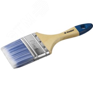 Кисть плоская ''АКВА-МАСТЕР'', искусственная щетина, деревянная ручка, 75мм