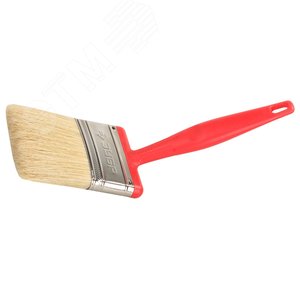 Кисть плоская ''БСГ-50'', с быстросъемной головой, натуральная щетина, пластмассовая ручка, 38мм 2