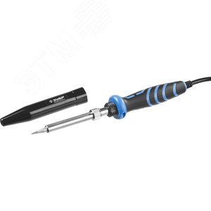Электропаяльник 60Вт, керамическим нагреватель, конус, с защитным колпачком, 2-к рукояткой, Ceramic PRO - ЗУБР