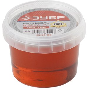 Канифоль для паяльных работ, пластиковая банка, 100г - ЗУБР