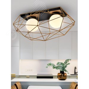 Светильник потолочный Rivoli Raila 4098-312 2 х Е14 40 Вт дизайн для натяжных потолков (Б0053046) - фото 2