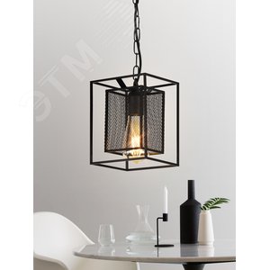 Светильник подвесной (подвес) Rivoli Michaela 5023-211 потолочный 1 х Е27 40 Вт черный лофт - кантри (Б0050332) - фото 4