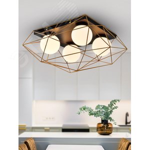 Светильник потолочный Rivoli Raila 4098-304 4 х Е14 40 Вт дизайн для натяжных потолков (Б0053045) - фото 2