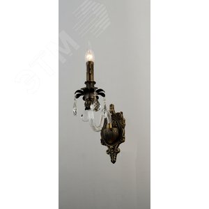 Бра светильник Rivoli Marlene 1021-401 настенный 1 х Е14 40 Вт хрусталь классика (Б0047910) - фото 4