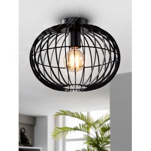 Светильник потолочный Rivoli Livia 5094-201 1 х Е27 40 Вт лофт-кантри для натяжных потолков (Б0053053) - фото 3