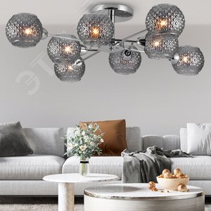 Люстра  Rivoli Astrid 3091-308 8 * Е27 40 Вт модерн (Б0050820) - фото 2