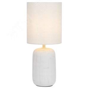 Лампа настольная Ramona 7041-501 1 х Е14 40 Вт керамика белая с абажуром - Rivoli