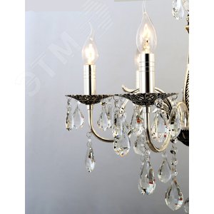Люстра  Rivoli Margareta 1022-206 6 х Е14 40 Вт хрусталь классика (Б0047911) - фото 5