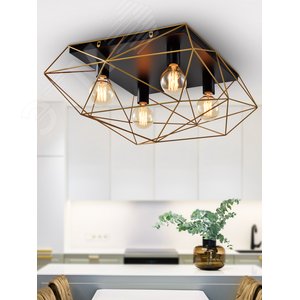 Светильник потолочный Rivoli Roxana 4097-304 4 х Е27 40 Вт дизайн для натяжных потолков (Б0053042) - фото 3