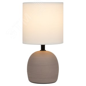 Лампа настольная Sheron 7044-503 1 х Е14 40 Вт керамика коричневая с абажуром - Rivoli