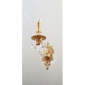 Бра светильник Rivoli Melanie 1020-401 настенный 1 х Е14 40 Вт хрусталь классика (Б0047908) - фото 5