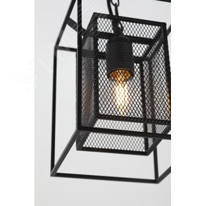 Светильник подвесной (подвес) Rivoli Michaela 5023-211 потолочный 1 х Е27 40 Вт черный лофт - кантри (Б0050332) - фото 7