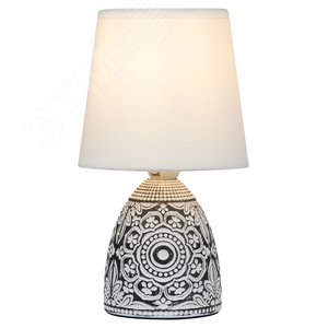Лампа настольная Debora 7045-502 1 х Е14 40 Вт керамика черная с абажуром - Rivoli