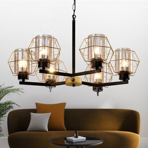 Люстра  Rivoli Gabriele 5025-206 6 х Е27 40 Вт лофт - кантри (Б0050334) - фото 3