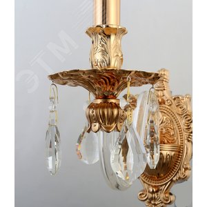 Бра светильник Rivoli Melanie 1020-401 настенный 1 х Е14 40 Вт хрусталь классика (Б0047908) - фото 6
