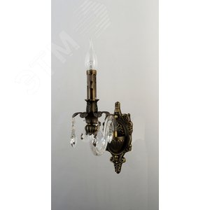Бра светильник Rivoli Marlene 1021-401 настенный 1 х Е14 40 Вт хрусталь классика (Б0047910) - фото 7