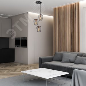 Светильник подвесной (подвес) Rivoli Atena 5063-203 3 х E27 40 Вт лофт - кантри (Б0047368) - фото 5