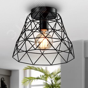 Светильник потолочный Rivoli Molly 5091-201 1 х Е27 40 Вт лофт-кантри для натяжных потолков (Б0053049) - фото 3