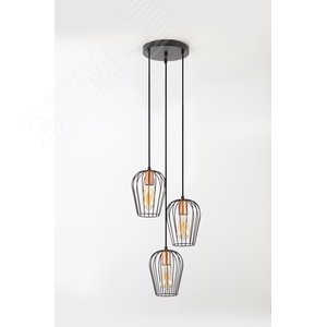 Светильник подвесной (подвес) Rivoli Atena 5063-203 3 х E27 40 Вт лофт - кантри (Б0047368) - фото 6