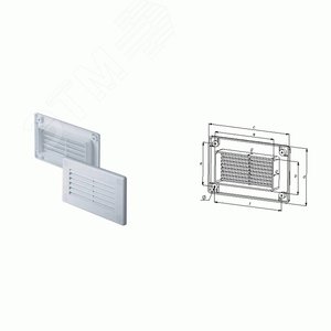 Решетка внешняя с обратным клапаном КР75-30 - Awenta