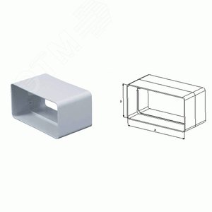 Соединитель плоского канала КР55-21 - артикул 5905033293991