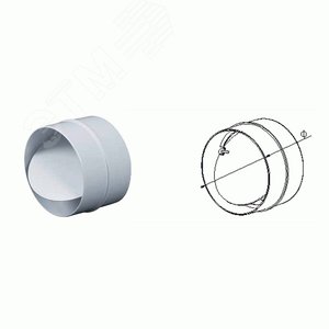 Соединитель круглого канала с обратным клапаном КО100-22 - артикул 5905033294127