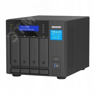 Сетевое хранилище QuTS hero, 4 отсека 3,5‘‘/2,5‘‘, Intel Pentium Gold G7400, 8 ГБ DDR4 TVS-h474-PT-8G - QNAP