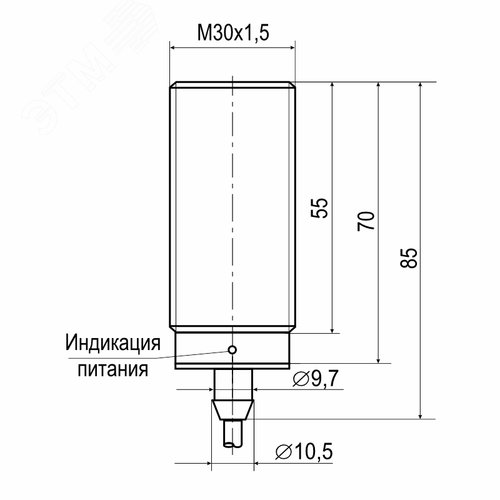 Преобразователь перемещения индуктивный ISAB AF82A-31P-10-P-V - фото 3