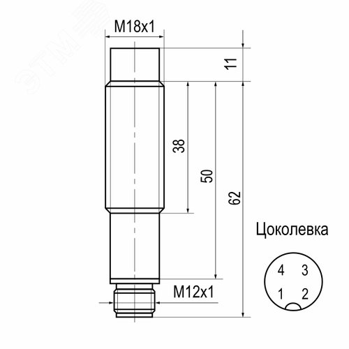 Бесконтактный выключатель ISN EC4A-31P-12-LZS4 - фото 3