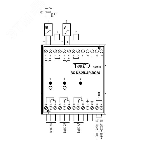 Блок сопряжения BC N2-2R-AR-DC24-C - фото 2