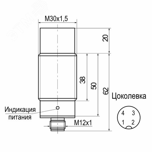 Преобразователь перемещения индуктивный ISAN EC8A8-32P-15-PS4-C - фото 3